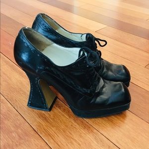 John Fluevog platform heels made in Spain
